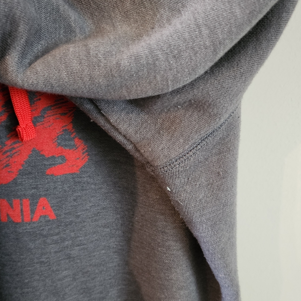 The North Face Hoodie Sweatshirt Womens Size M Gray and Orange Hiking Granola - Picture 3 of 7